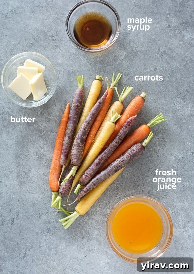 Maple glazed carrots recipe ingredients