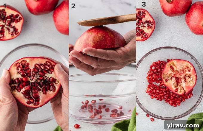 How to remove pomegranate seeds
