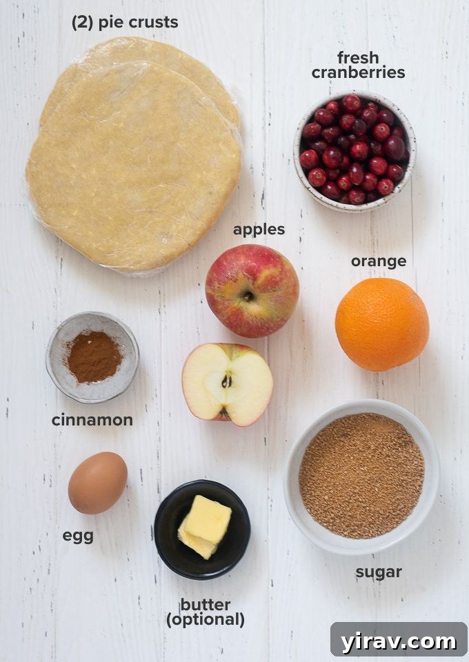 Apple cranberry pie recipe ingredients