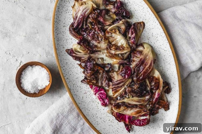 Sautéed Radicchio cooked simply with oil and sea salt