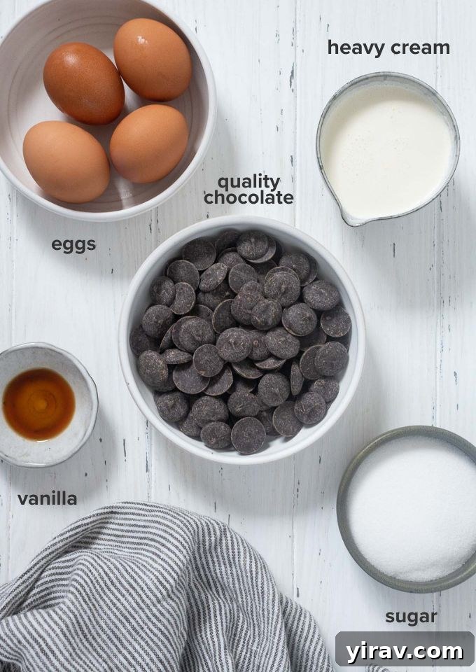 Chocolate mousse recipe ingredients