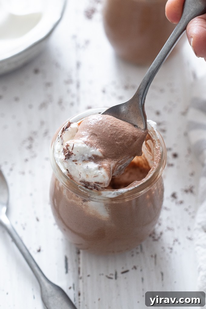 Spoonful of easy chocolate mousse