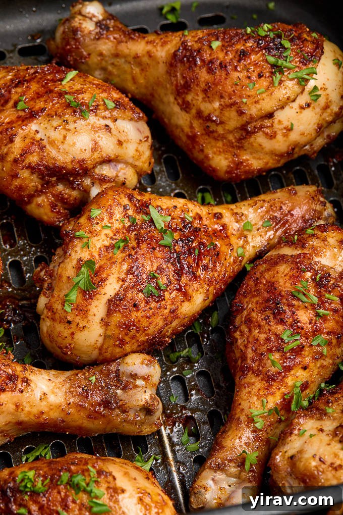 Air fryer chicken drumsticks in the air fryer