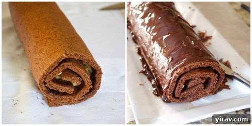How to make german chocolate roll cake 6