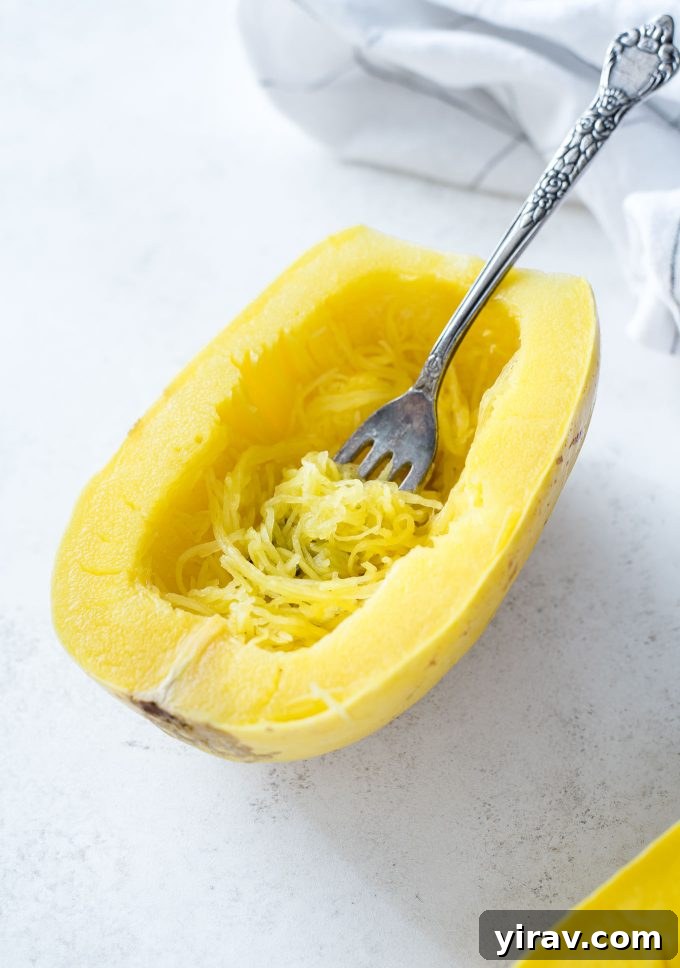 25+ Effortless Instant Pot Meals 11 Fork shredding spaghetti squash