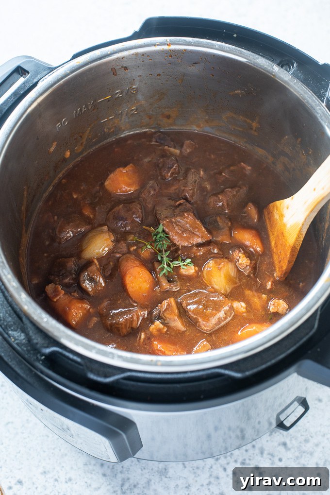 25+ Effortless Instant Pot Meals 4 Instant pot beef bourguignon in the Instant Pot