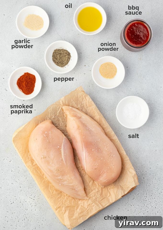 Air fryer bbq chicken recipe ingredients