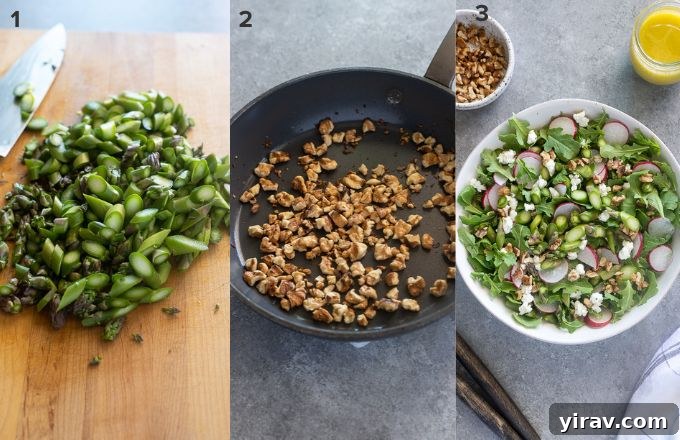 Steps for how to make cold asparagus salad