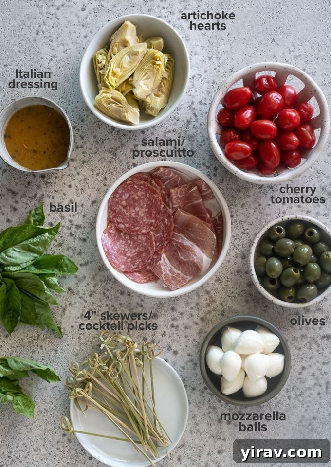 Antipasto Bites 4 Antipasto skewers ingredients