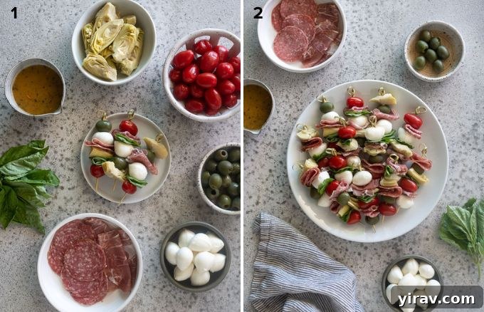 Antipasto Bites 5 How to make antipasto skewers