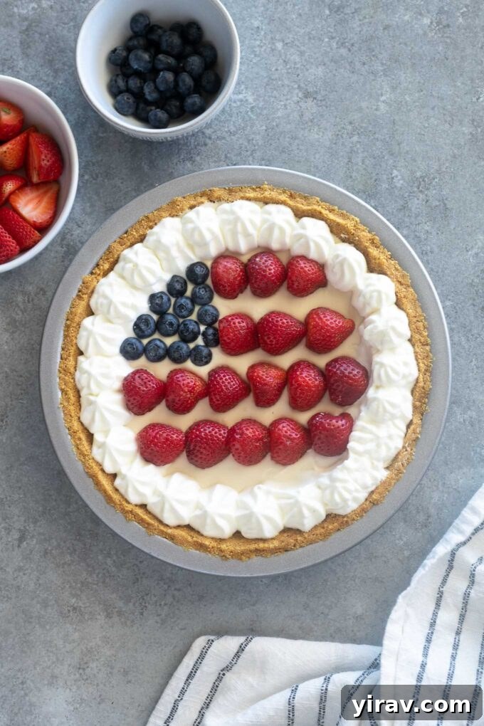 American flag no bake cheesecake, a delicious and easy summer dessert