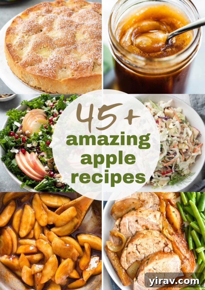 45 Amazing apple recipes long collage pin