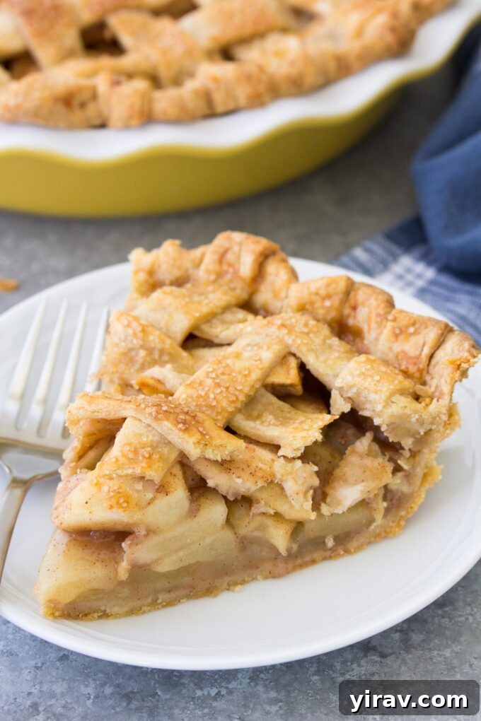 Classic apple pie with lattice crust