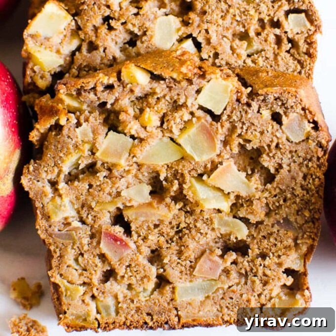 Healthy apple bread loaf