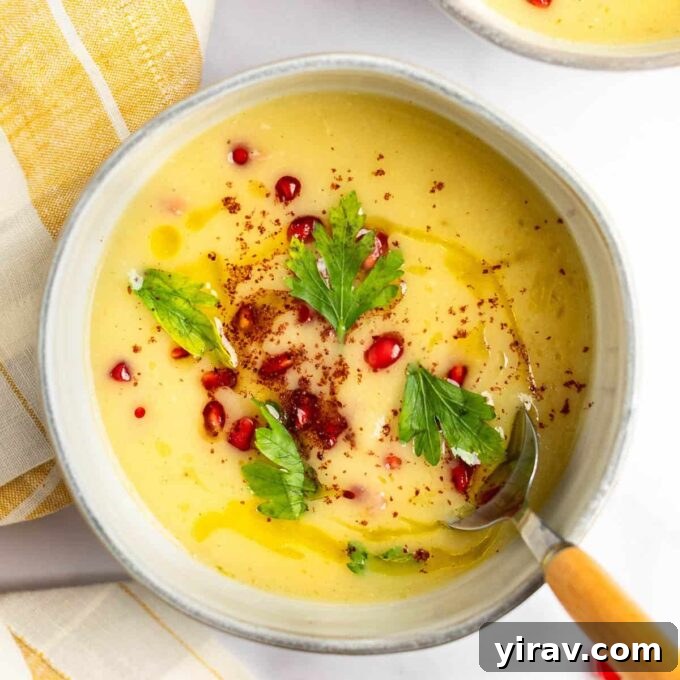 Parsnip and apple soup