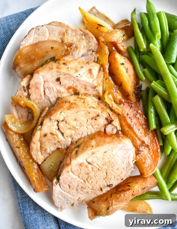 Pork Tenderloin with Apples & Onions