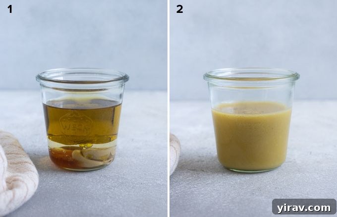 Sparkling Honey Champagne Dressing 5 How to make champagne vinegar dressing.