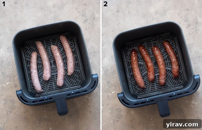 How to cook sausage in the air fryer.