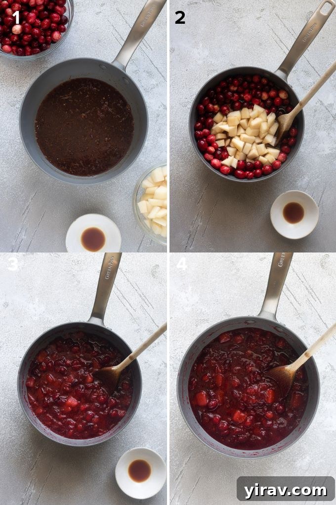 How to make cranberry sauce with port.