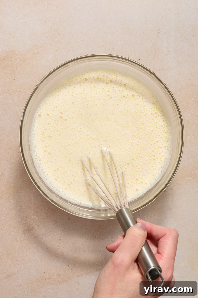 Pastry cream mixture before cooking.