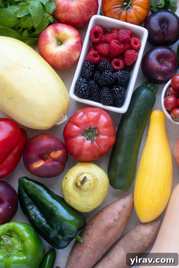 September seasonal fruits and vegetables.