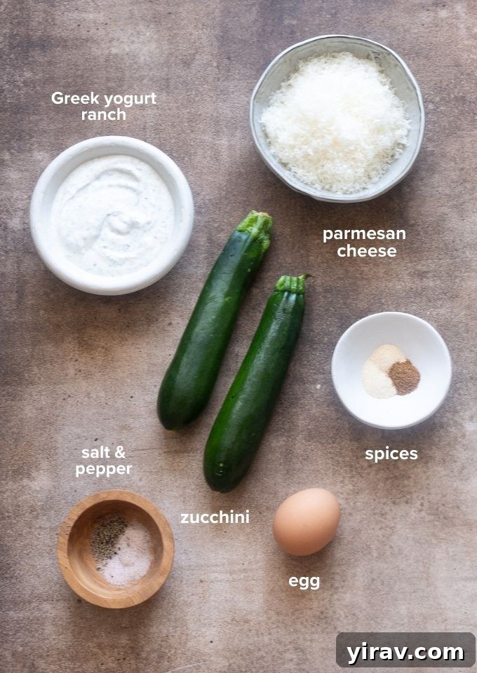 Crispy Air Fried Zucchini Sticks 4 Air fryer zucchini fries recipe ingredients.