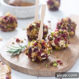 Mini goat cheese balls with wooden picks