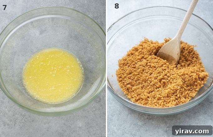 How to make a graham cracker pie crust collage