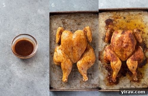 Prepping spatchcock chicken collage