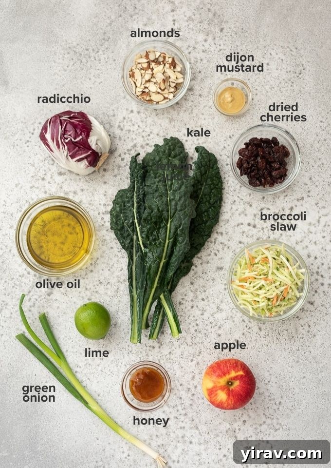 Kale slaw with honey lime dressing ingredients