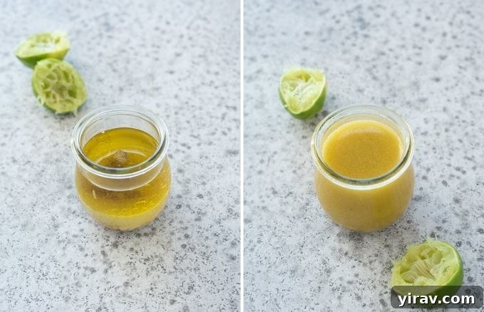 How to make honey lime dressing collage