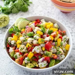 Effortless Shrimp Ceviche 8 Bowl of shrimp ceviche with lime and cilantro