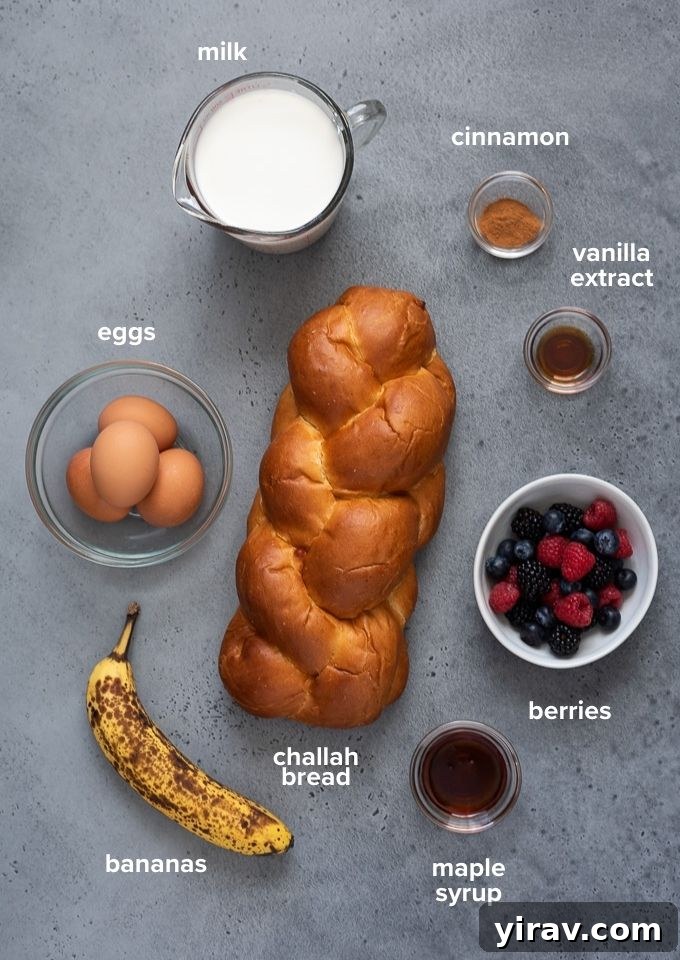 Overnight French toast casserole ingredients