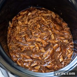 BBQ pulled chicken in slow cooker