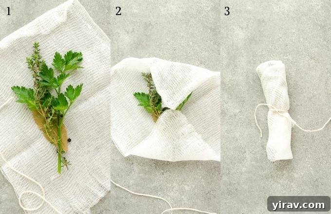How to make a bouquet garni for turkey stock
