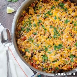 Effortless Fiesta Rice Bake 8 Mexican rice casserole in a skillet