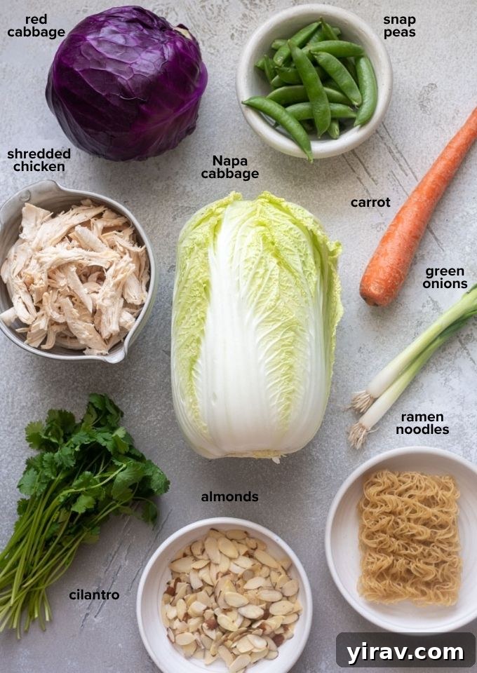 Crisp Asian Chicken Salad with Sesame Ginger Dressing 5 Ingredients for Chinese chicken salad.