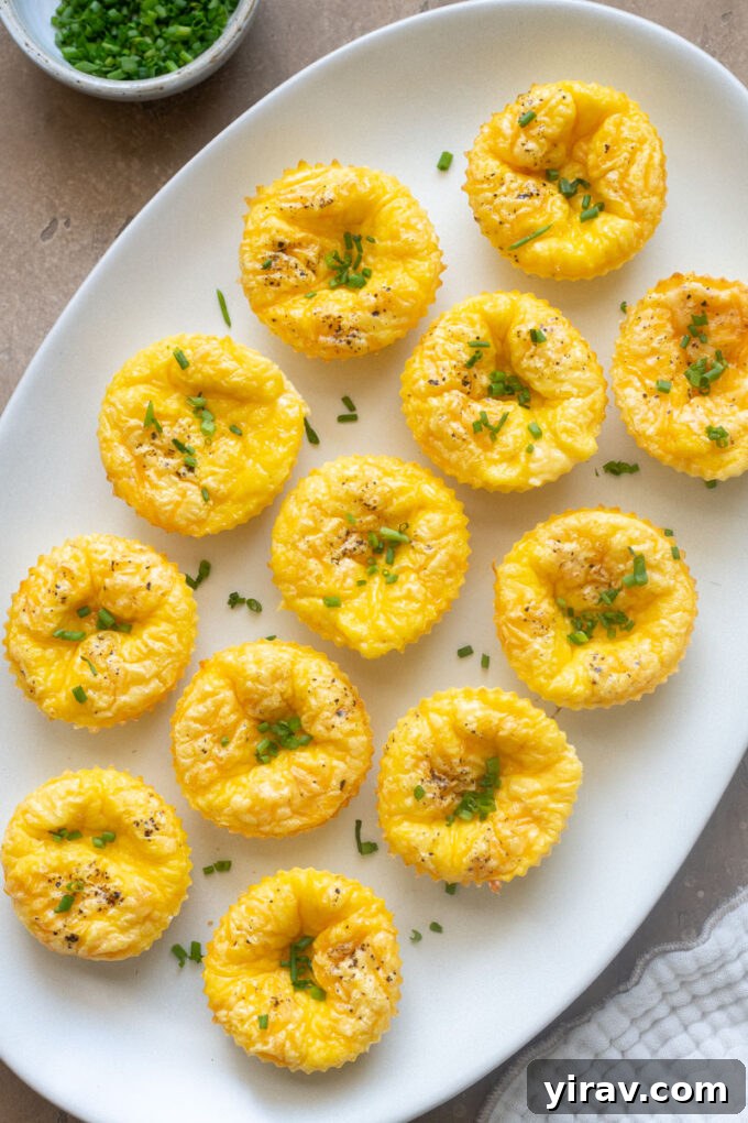 Cottage Cheese Egg Bites on a platter.