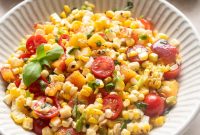 Summer Peach, Tomato and Corn Salad with Basil